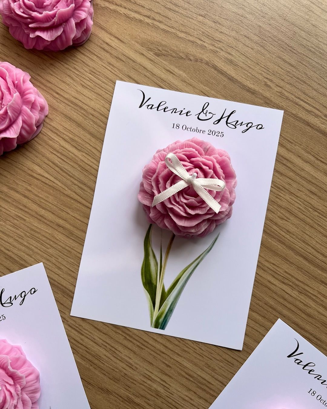 Peonia mini con Tarjeta