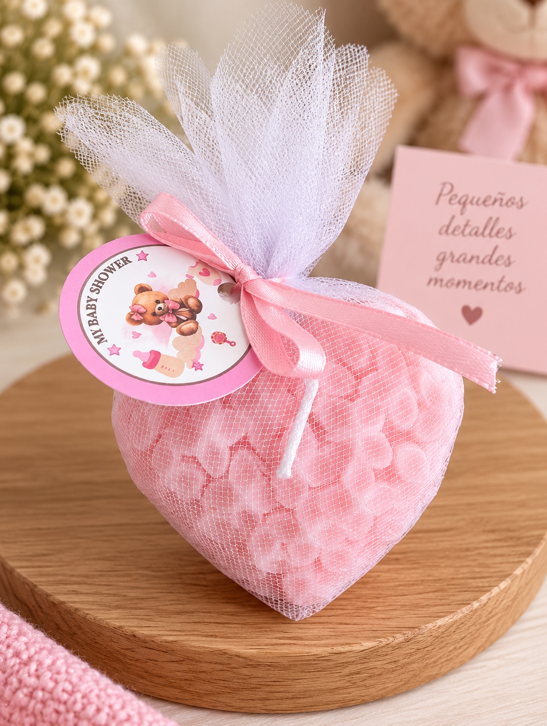 Corazon de cerezos con Tul