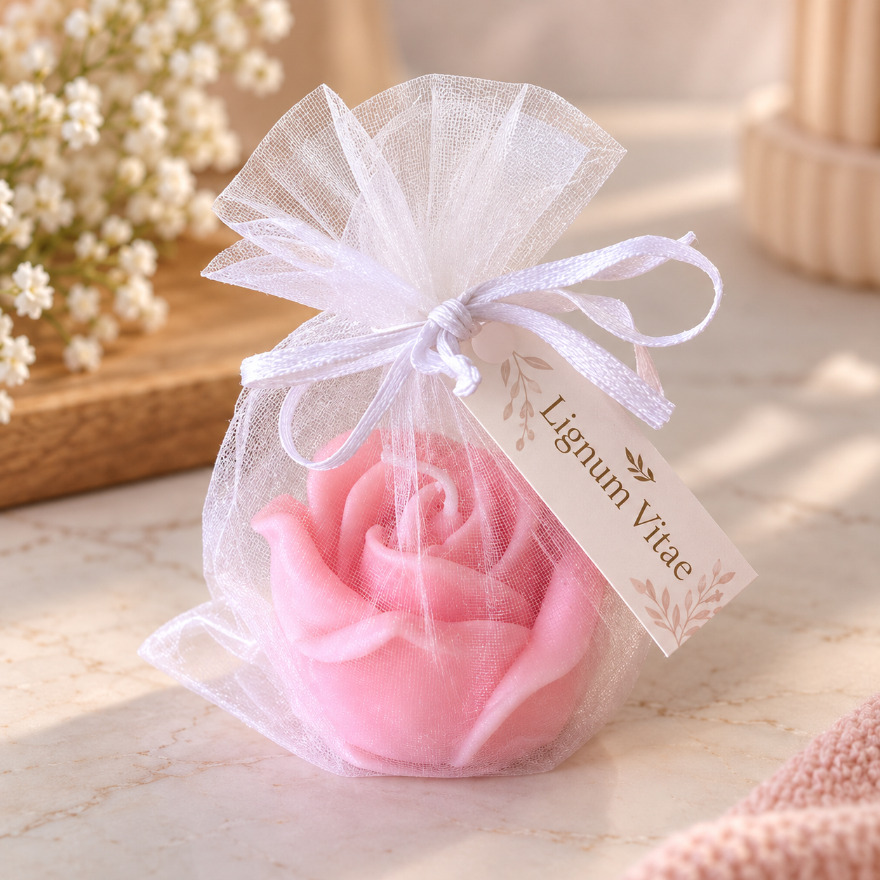 Rosa con Tul