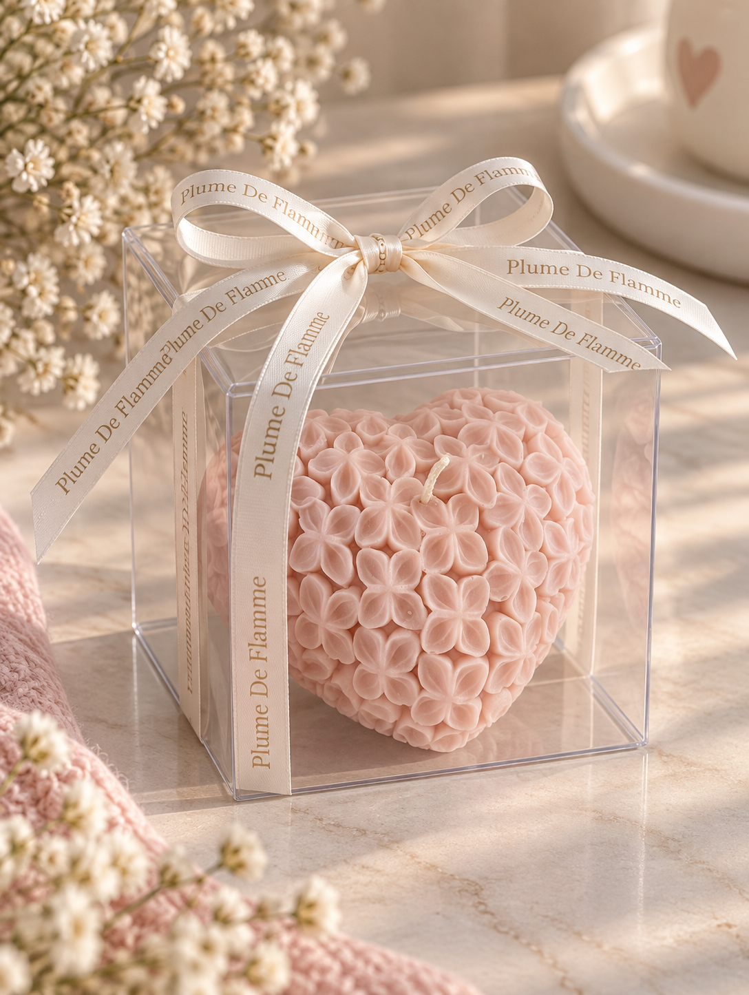 Corazon de cerezos en Caja de acetato