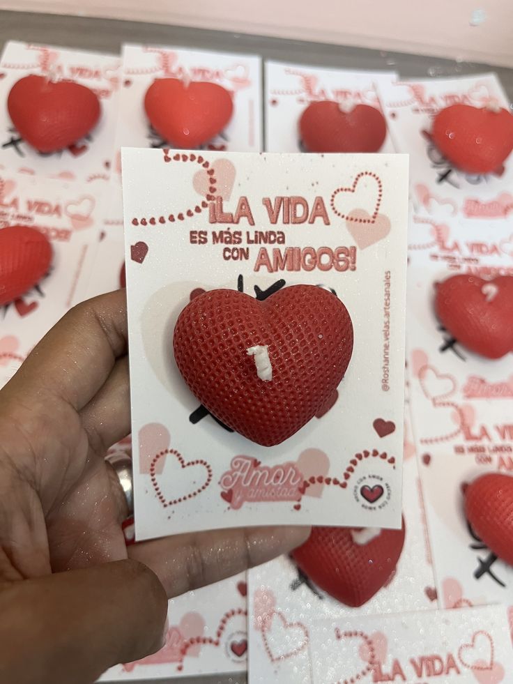 Corazón crochet mini con Tarjeta